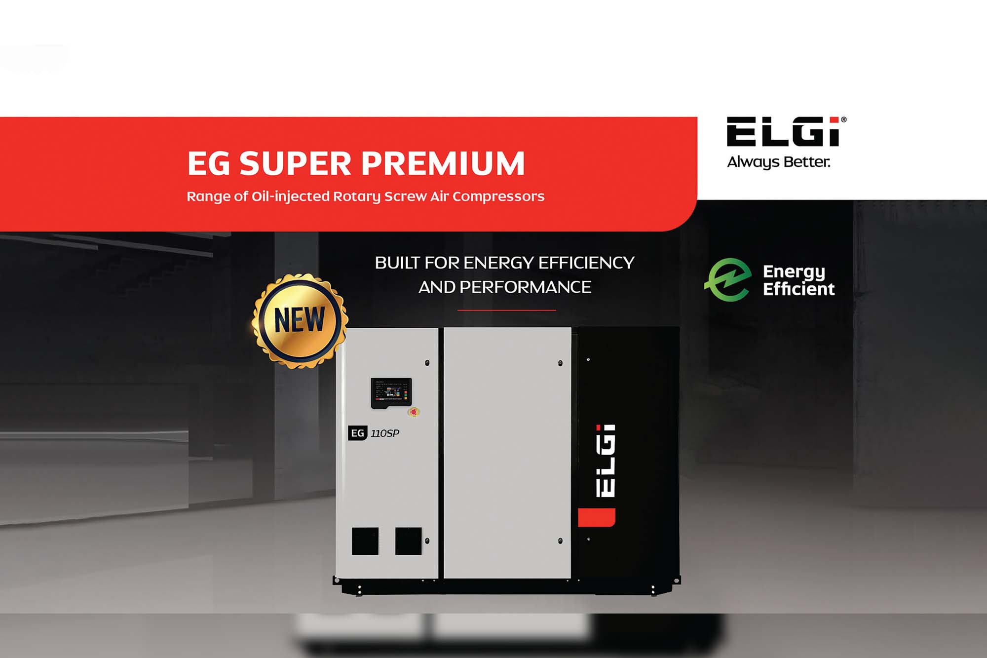 ELGi EG PM oil-lubricated screw compressors assure lifecycle value