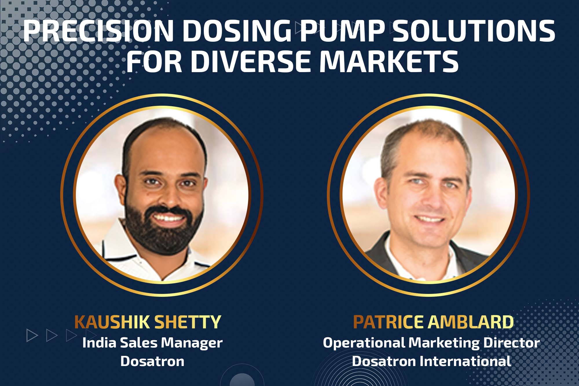 Precision dosing pump solutions for diverse markets