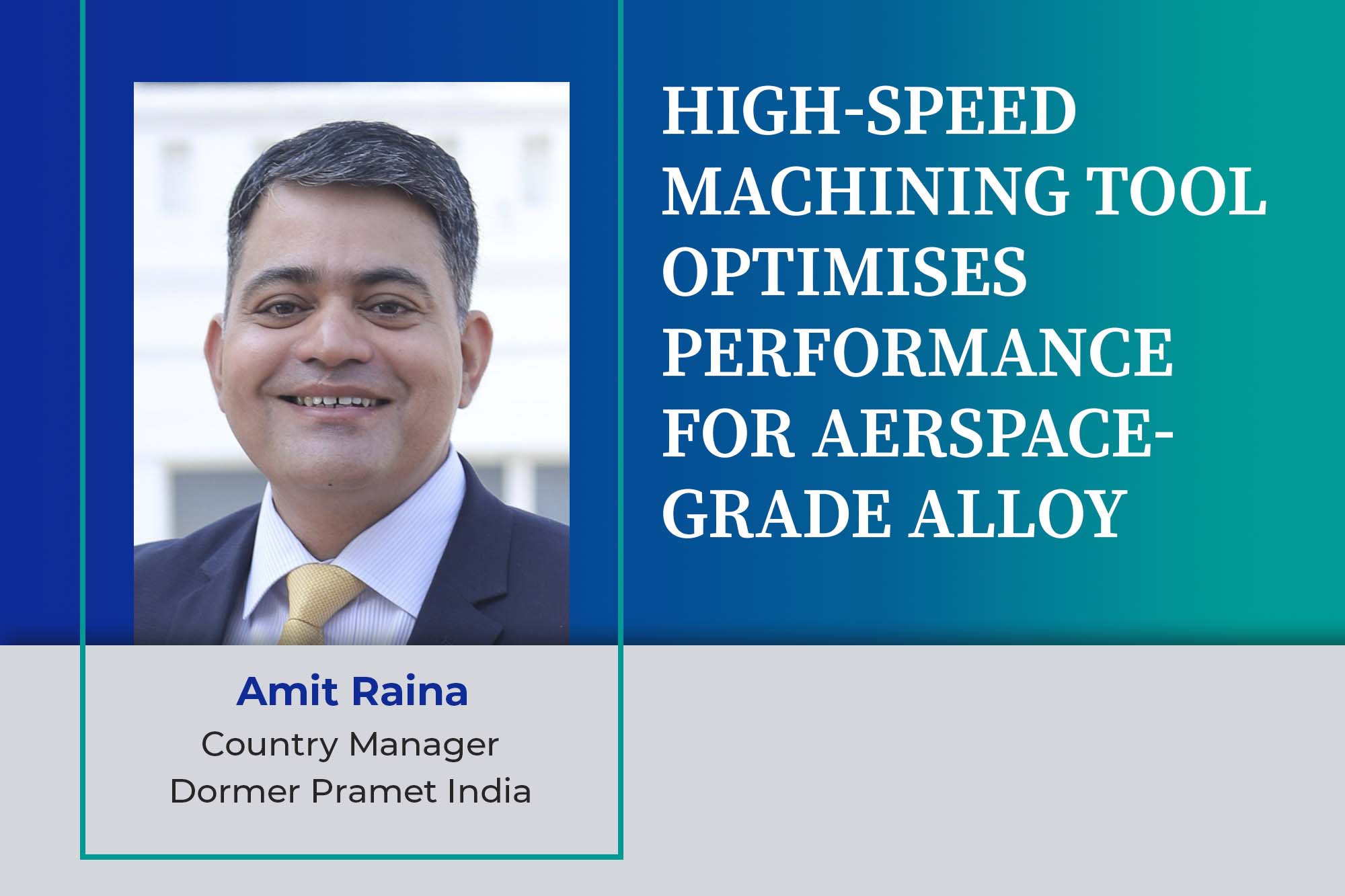 High-speed machining tool optimises performance for aerospace-grade alloy