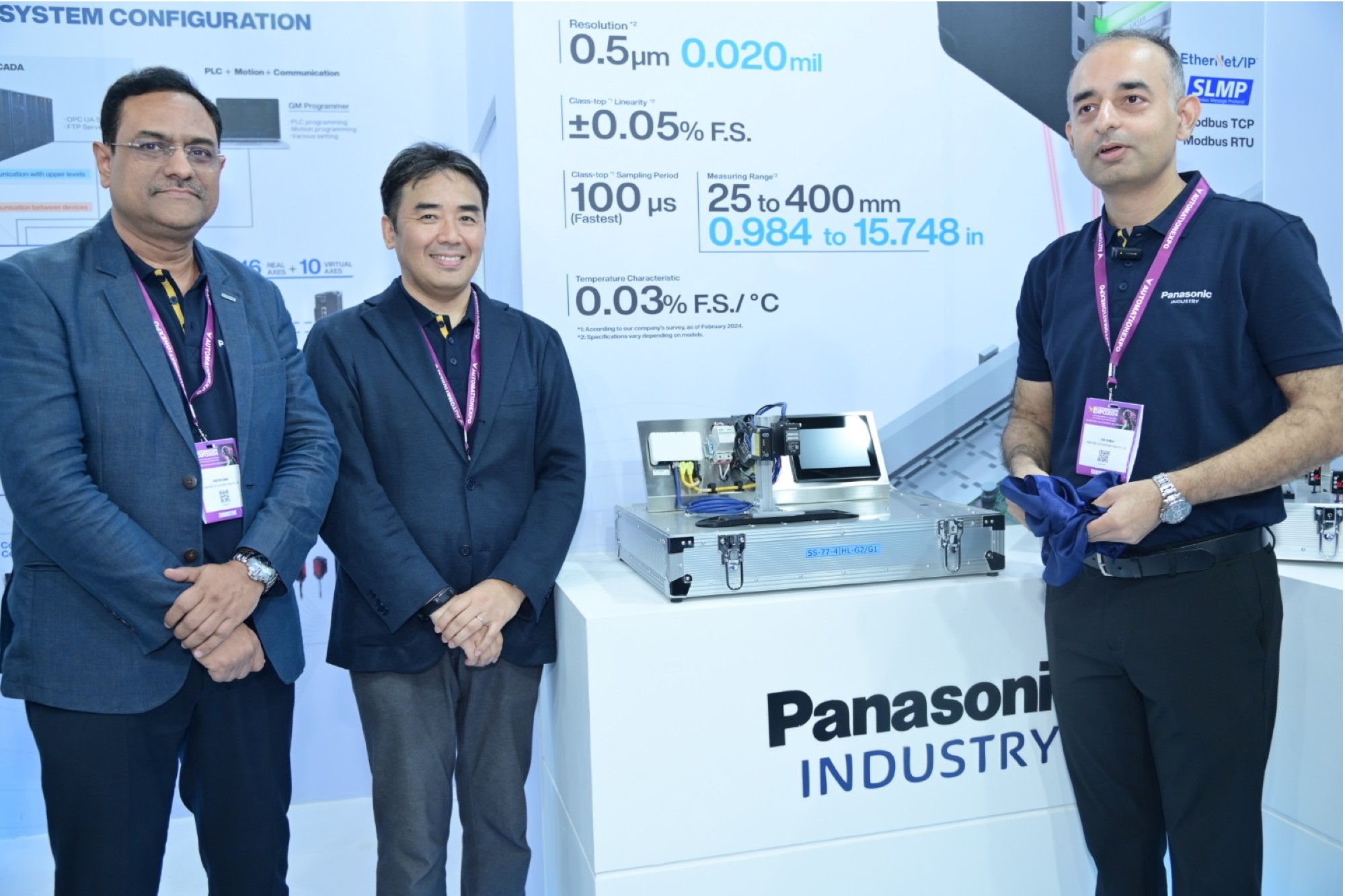 Mr. Narayan Kumar, Divisional Director, Industrial Devices Division (INDD) along with Mr. Tadashi Chiba, Managing Director and CEO at Panasonic Life Solutions India while launching Factory Automation Solutions for the Indian market