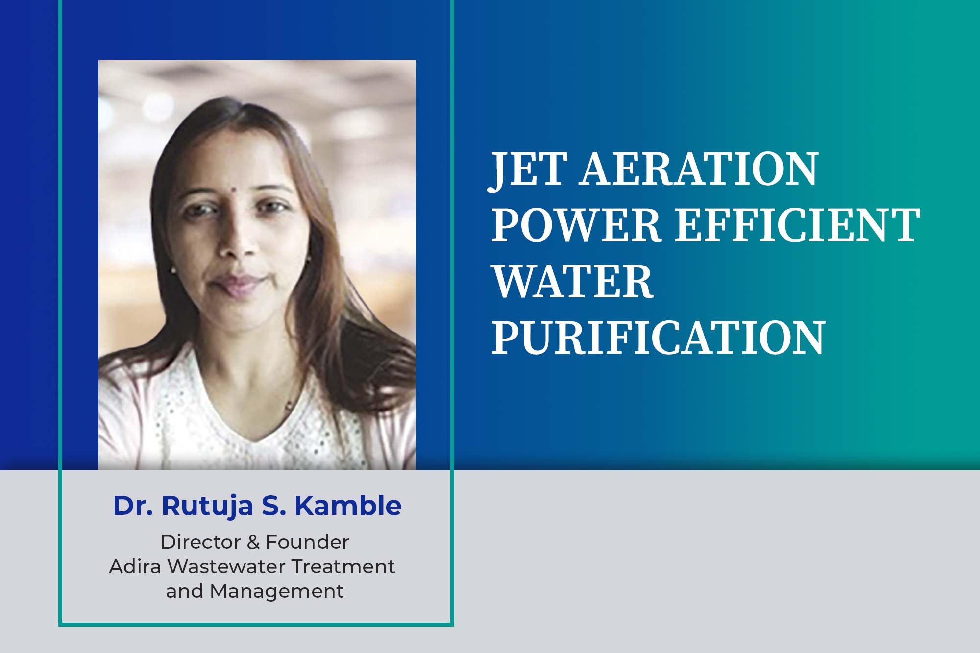 Jet aeration power efficient water purification