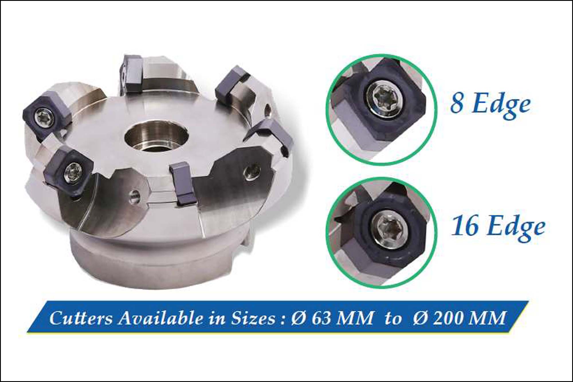 Smooth surface finish with higher feed rate and low cutting resistance