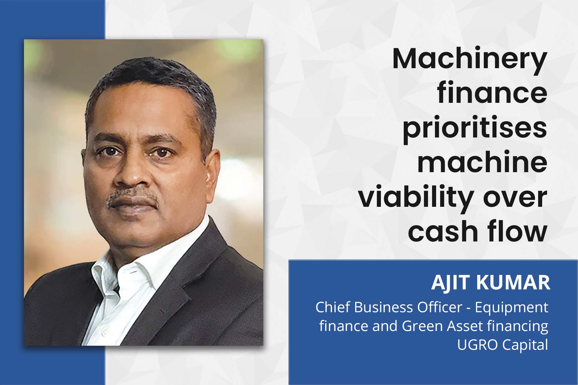 Machinery finance prioritises machineviability over cash flow