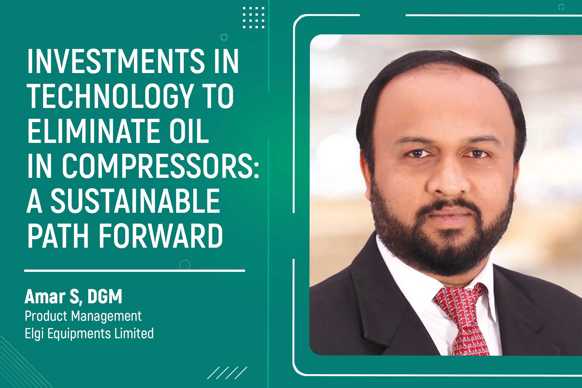 Investments in technology to eliminate oil in compressors: A sustainable path forward